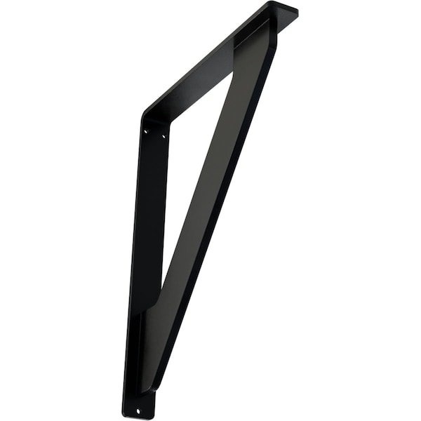 Ekena Millwork Traditional Wrought Iron Bracket, (Single center brace), Powder Coated Blac 1 1/2"W x 7 1/2"D x 10"H BKTM01X07X10STR - main